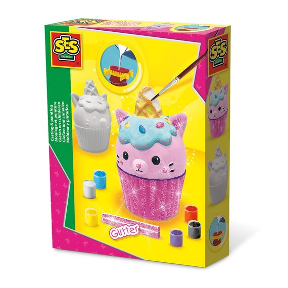 Gipsgießset Einhorn Kitty Cupcake