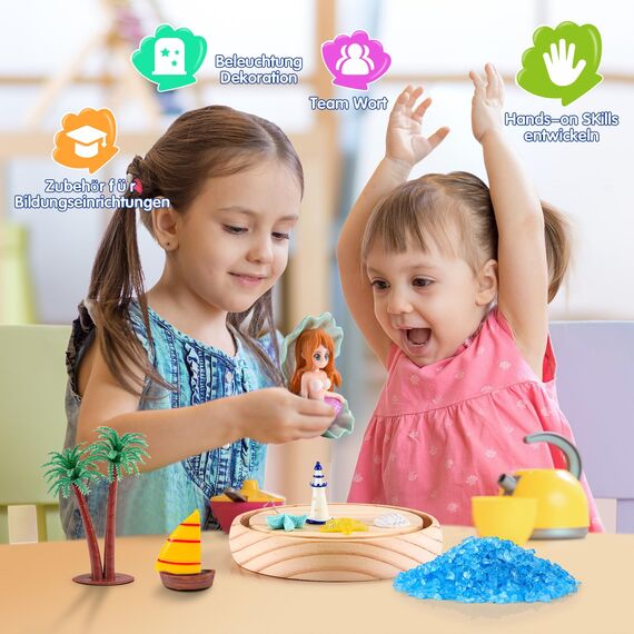 Dislocati Mädchen Geschenke 5 6-10 Jahre,Bastelset Kinder 4 5 6-10 Jahre Meerjungfrau Spielzeug für 3-8 Jahre Mädchen Kinder Nachtlicht Spielzeug ab 5-10 Jahre Mädchen Kinder Geschenke