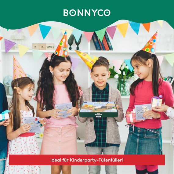 BONNYCO Dschungel Mitgebsel Kindergeburtstag, Malset 16 Stück Mitbringsel Kindergeburtstag Gastgeschenke. Kleine Geschenke für Kinder, Tiere Pinata Füllung. Give Aways, Basteln für Kinder Jungen