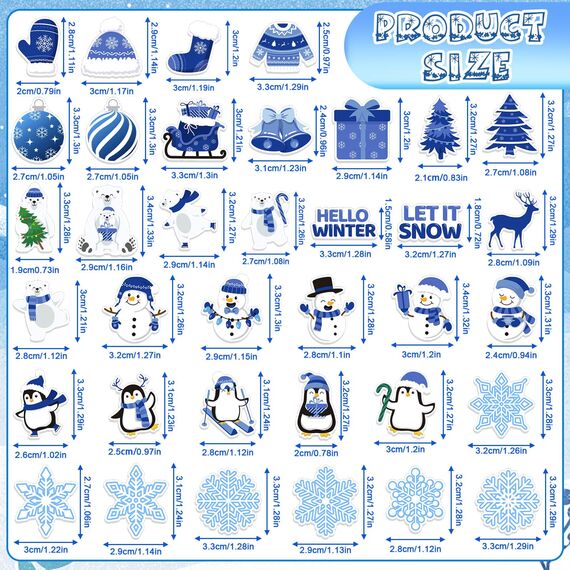 JULBEAR Winter-Schaumstoff-Aufkleber, 300 Stück, Pinguin, Schneemann, Schneeflocken, selbstklebende Schaumstoff-Aufkleber für Kinder, Weihnachten, Party, Geschenke, DIY, Handwerk,