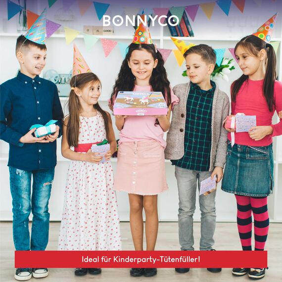 BONNYCO Einhorn Geschenke für Mädchen, Malset 16 Stück Einhorn Mitgebsel Kindergeburtstag Gastgeschenke. Kleine Geschenke für Kinder, Pinata Füllung. Mitgebsel Basteln Mädchen, Give Aways Bastelset