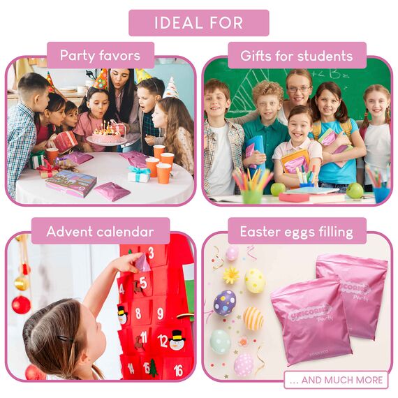 BONNYCO Einhorn Geschenk für Mädchen, Malset 4 Stück Mitgebsel Kindergeburtstag Gastgeschenke. Kleine Geschenke für Kinder, Mitgebsel Kindergeburtstag Mädchen. Pinata Füllung, Einhorn Bastelset