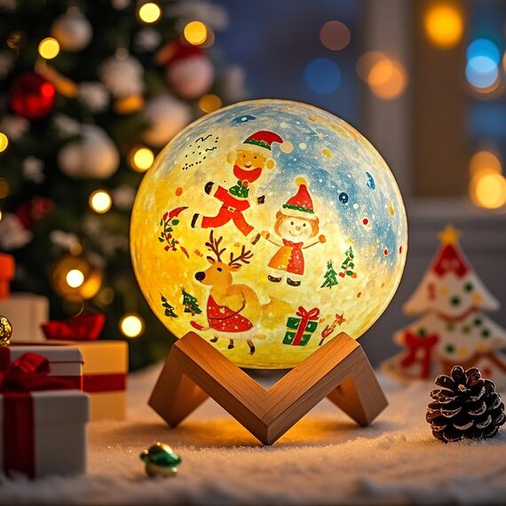 Bastelset Kinder Mond Lampe Malset, Basteln Mädchen 6-12 Jahre, 3D Nachtlicht, DIY MondLampe Bastelset Kreativ Set für Kinder, Halloween Weihnachten Geschenke für Mädchen 6-12 Jahre