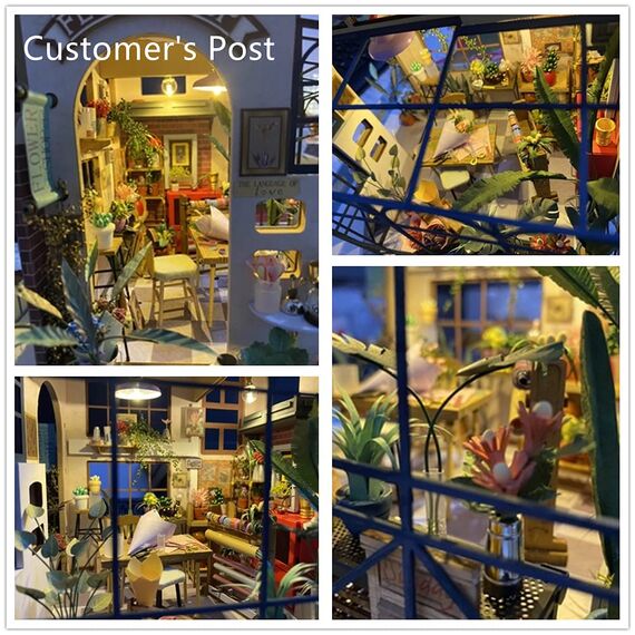 Rolife Mini DIY Handwerk Puppenhaus Kit Blumenladen Modell Puppenhaus Spielzeug Set Erwachsene Teenager Gebäude Puzzle Geburtstagsgeschenk