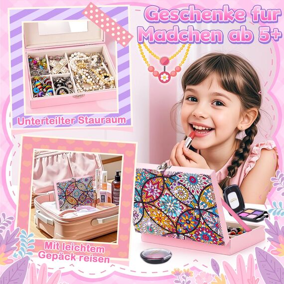 Geschenk Mädchen 5-6-7-8-9 Jahre: Basteln Mädchen 5 6 7 8 9 10 Jahre Diamond Painting Schmuckkästchen Bastelset Kinder Spielzeug ab 6-10 Jahre Mandala Geschenke für Madchen Geburtstag Geschenkideen