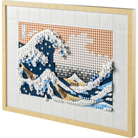 LEGO 31208 Art Hokusai – Große Welle, 3D Japanische Wanddeko, Bastelset, gerahmte Ozean-Leinwand, Hobbys für Erwachsene, DYI, Home- und Büro-Deko
