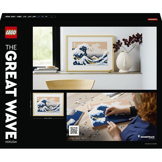 LEGO 31208 Art Hokusai – Große Welle, 3D Japanische Wanddeko, Bastelset, gerahmte Ozean-Leinwand, Hobbys für Erwachsene, DYI, Home- und Büro-Deko