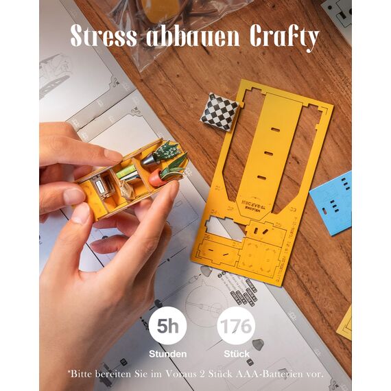 ROWOOD Book Nook Kit Gartenhaus, DIY Booknook Diorama Buchstütze Modellbausatz 3D Puzzle Aus Holz - Miniatur Haus Kit Bastelset Geschenke