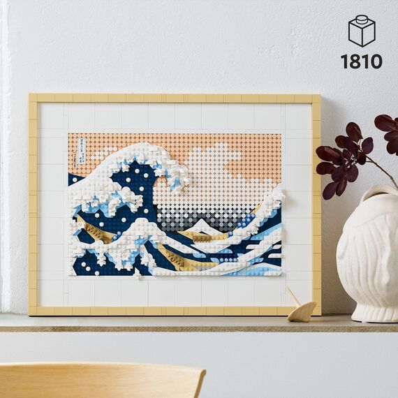 LEGO 31208 Art Hokusai – Große Welle & 10280 Icons Blumenstrauß, Kunstpflanzen für Erwachsene, künstliche Blumen zum Basteln, Zimmerdeko, Geschenk für Sie & Ihn, Botanik-Kollektion
