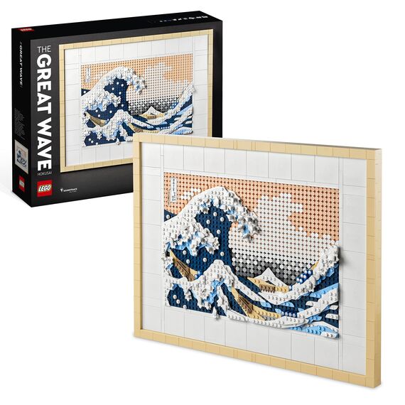 LEGO 31208 Art Hokusai – Große Welle & 10280 Icons Blumenstrauß, Kunstpflanzen für Erwachsene, künstliche Blumen zum Basteln, Zimmerdeko, Geschenk für Sie & Ihn, Botanik-Kollektion