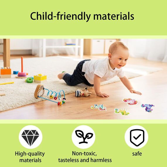 4 Roll Tier Sticker Kinder Stickers,Tieraufkleber Runde Cartoon Tier Aufkleber,Tiersticker Wasserdicht Tiersticker zum Aufkleben Kinder,Selbstklebende Stickerrolle für Scrapbook Laptop Trinkflasche