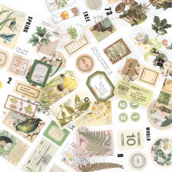 Scrapbooking Sticker Set, Scrapbooking Aufkleber, Dekorative Journal Fotoalbum Aufkleber Stickers Zubehör Selbstklebend für DIY Scrapbook Kalender Notizbuch Fotobuch Tagebuch Journaling