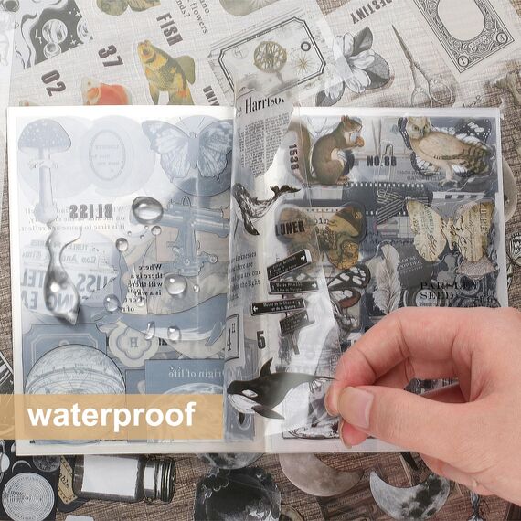 Scrapbooking Sticker Set, Scrapbooking Aufkleber, Dekorative Journal Fotoalbum Aufkleber Stickers Zubehor Selbstklebend fur DlY Scrapbook Kalender Notizbuch Fotobuch