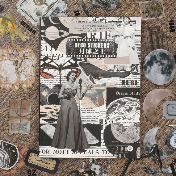 Scrapbooking Sticker Set, Scrapbooking Aufkleber, Dekorative Journal Fotoalbum Aufkleber Stickers Zubehor Selbstklebend fur DlY Scrapbook Kalender Notizbuch Fotobuch