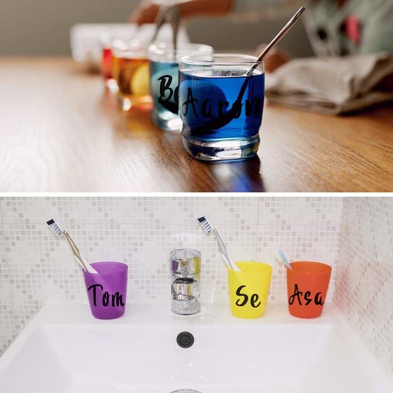 720 Stücke 10 Blätter Selbstklebende Buchstaben Nummern Aufkleber Hausnummer Vinyl Wasserdichte Sticker Klebebuchstaben für Briefkasten Schilder Tür Adressnummer DIY Scrapbooking 1Zoll (Schwarz)