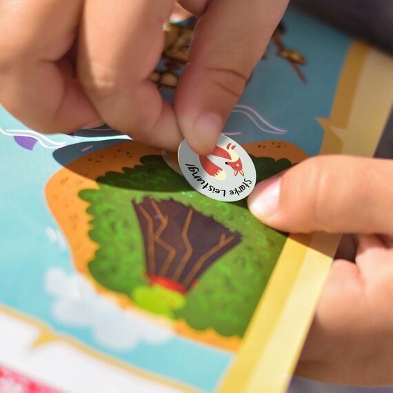 1600 Stück Tier Belohnungsaufkleber, 25mm Motivationsaufkleber für Kinder, 32 Muster Selbstklebende Lehrer Belohnung Aufkleber, Deutsch Belohnungssticker Reward Stickers Tieraufkleber für Lehrerbedarf