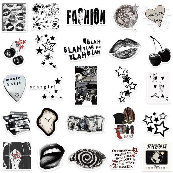 Vintage Aufkleber, Sticker Aesthetic für Wasserflaschen, Scrapbooking, Laptops,Wasserfeste Vinyl Aufkleber für Kinder Mädchen Jugendliche (Y2K-50 Stück)