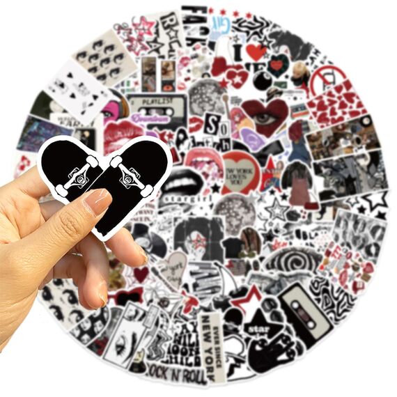 Vintage Aufkleber, Sticker Aesthetic für Wasserflaschen, Scrapbooking, Laptops,Wasserfeste Vinyl Aufkleber für Kinder Mädchen Jugendliche (Y2K-100 Stück)