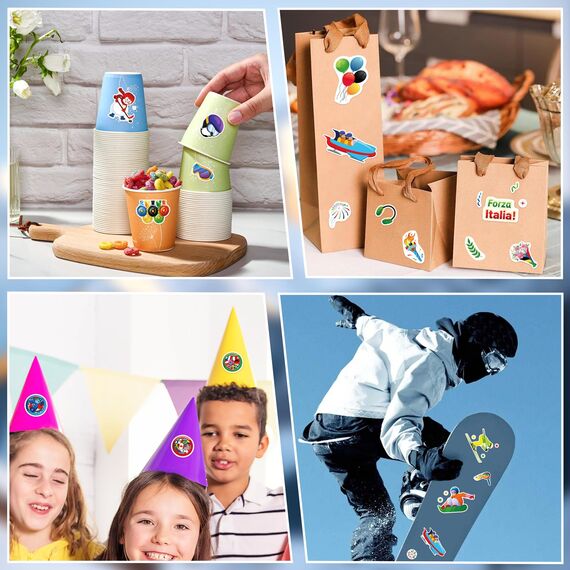 DPKOW 24 x Wintersport Sticker zum Basteln Scrapbooking Bullet Journal, DIY Aufkleber für Wintersport Party Deko, Medaillen Fackel Flaggen Sportler Sticker Schneeflocken Skifahren Rodeln