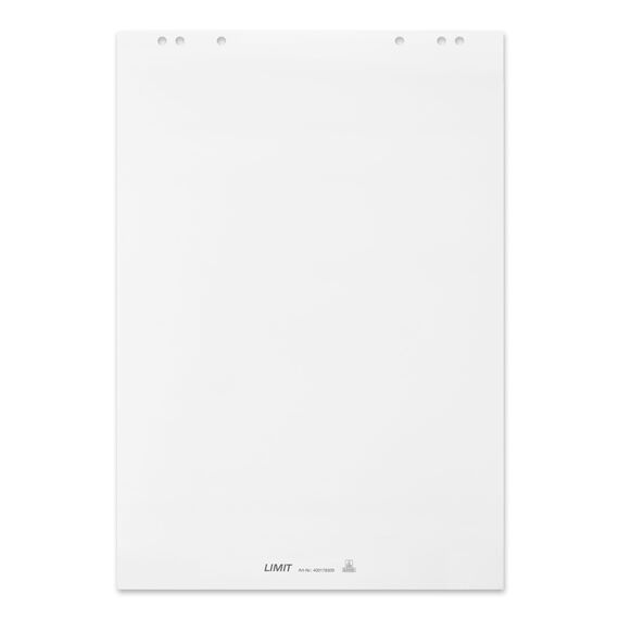 Limit Flipchart-Block, blanko, Block mit 20 Blatt, 80 g/qm Papier, 6 fach Lochung