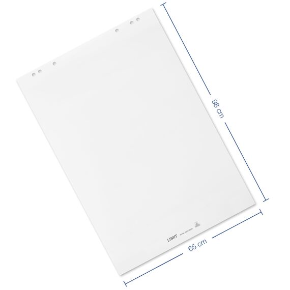 Limit Flipchart-Block, blanko, Block mit 20 Blatt, 80 g/qm Papier, 6 fach Lochung