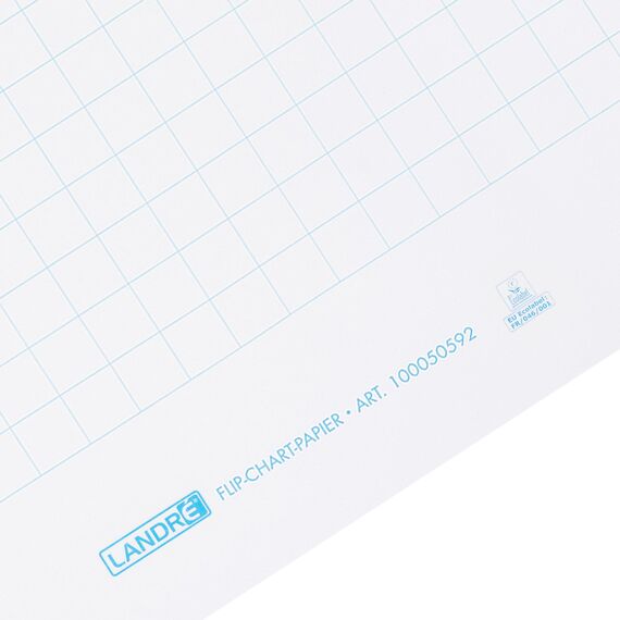 Landré Flipchart Papier, kariert, 20 Blatt je Block, 6 fach Lochung, 5 Stück