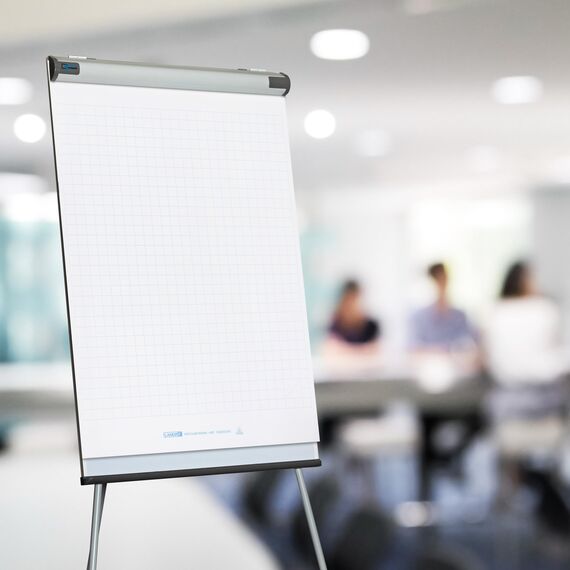 Landré Flipchart Papier, kariert, 20 Blatt je Block, 6 fach Lochung, 5 Stück