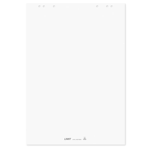 Limit 2 x Flipchart-Block, kariert und blanko, 20 Blatt je Block, 80 g/m², weiß
