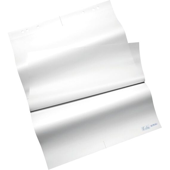 Herlitz Flipchartblock 65 x 98cm 20 Blatt, 80g/m² FSC Mix (Blanko - 2 Blöcke je 20 Blatt)