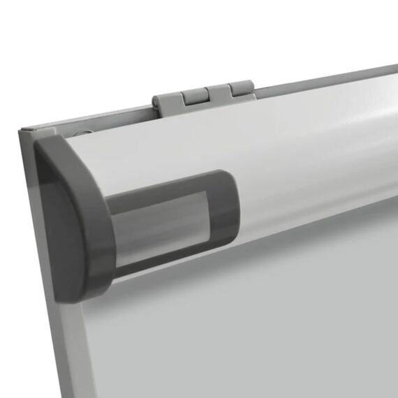 Floordirekt Flipchart mit Rollenfuß, Blockhalter & Seitenarmen - magnetisch & beschreibbar - freistehend & höhenverstellbar - Whiteboard Tafel Magnettafel - Board mit Ablageschale (Shark)