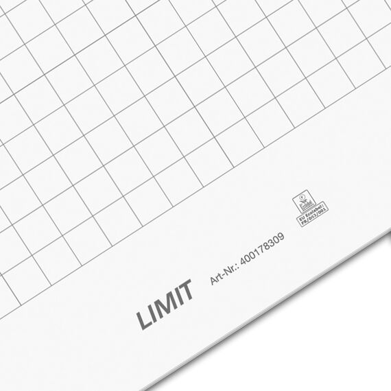Limit 1 x Flipchart-Block, kariert, Block mit 20 Blatt, 80 g/qm Papier, 6 fach Lochung