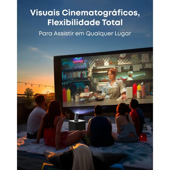 Nebula Capsule3 Mini Beamer, Smart Projektor, 1080p, WLAN, 200 ANSI-Lumen, Tragbarer Beamer, mit GTV, Netflix Vorinstalliert, Dolby Digital, 120-Zoll Bild,integrierter Akku, 2,5 Stunden Spielzeit