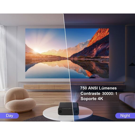 Smart Beamer mit Netflix, Dolby Audio, WiMiUS 1000 ANSI Autofokus/6D Trapezkorrektur Led Beamer 4K Heimkino Unterstützt, WiFi6 Bluetooth Full HD 1080P Outdoor Tageslicht Projektor für Android/iPhone