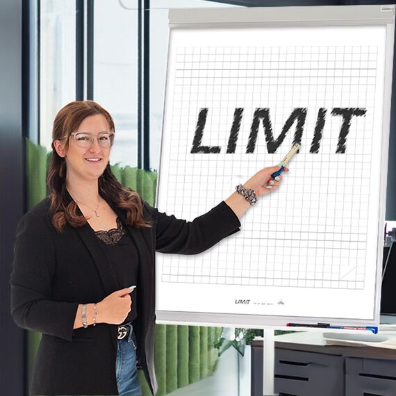 Limit Flipchart Papier, kariert, 20 Blatt je Block, 70 g/m², 5 Stück