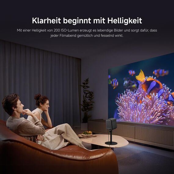 Xiaomi L1 Smart Beamer 1080P Full HD mit Google TV & Netflix, Tragbarer Heimkino Projektor, Autofokus & Keystone, HDR10/HLG, 120" Display, 5G WiFi Bluetooth, Dolby Audio, Outdoor Beamer für Kinoabende