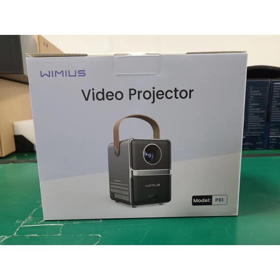 Mini Beamer【Elektrischer Fokus】 WiFi Bluetooth 1080P Unterstützt Tragbarer Handy, WiMiUS P61 Beamer Heimkino Outdoor für Android/iPhone/Tablet/Laptop/PS5/TV Stick