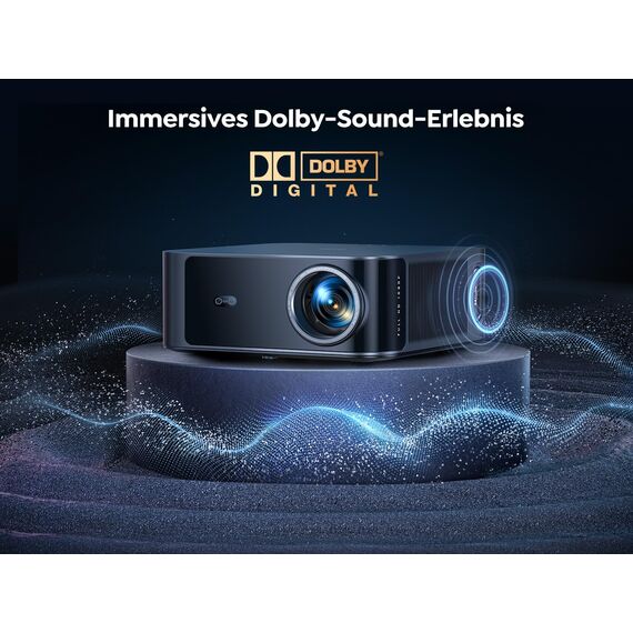 Beamer 4K【Offizielles Netflix & Dolby Audio】 Toptro 1200 ANSI Smart Beamer Heimkino, 1080P Full HD Video Projektor mit Zwei-Wege Bluetooth WiFi, KI-Autofokus & Trapezkorrektur für Outdoor/Handy