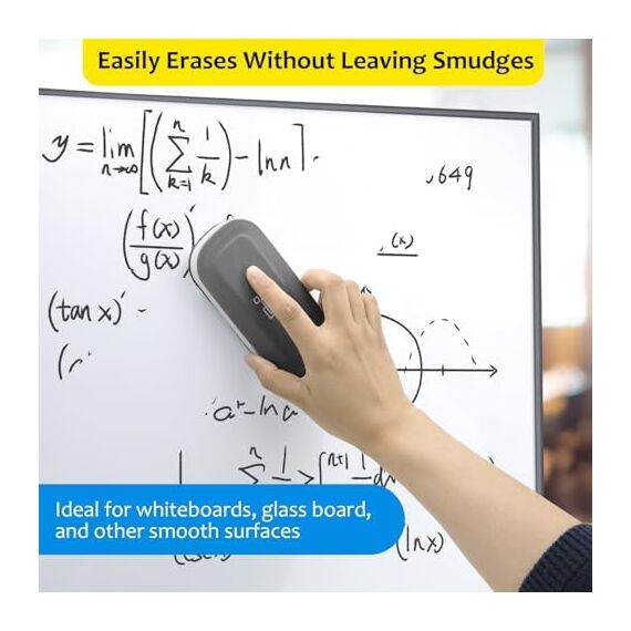 maxtek Whiteboard-Radierer, starker magnetischer Whiteboard-Radierer, Whiteboard-Gummi trocken abwischbar für Tafel (Grau) (Grau, 4 STÜCK)