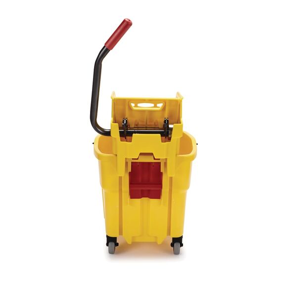 Rubbermaid Commercial Products FG758088YEL WaveBrake Combo Moppwagen, Presse mit seitlichem Hebel