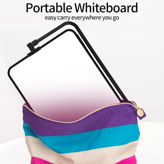 Whiteboard Magnetwand, kleine doppelseitige Whiteboard Trocken abwischbare, A4 Format Magnettafel Magnetwand, mit trocken abwischbaren Stiften, Radiergummi, Magneten, Halterung, 30x21cm