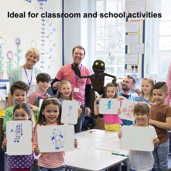 Hisredsun 1 Stück whiteboard klein, Mini Whiteboard a4, abwischbare tafel mit 1 Stiften und 1 Radiergummis, kleines whiteboard für Klassenzimmer, Zuhause und Büro