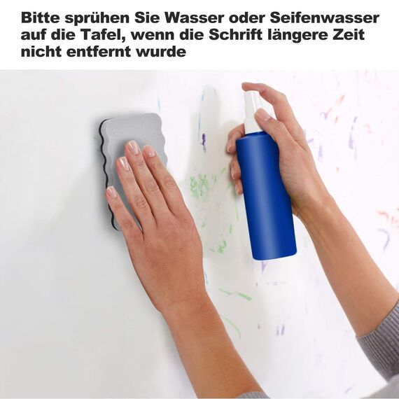 Willingood 6er Set Whiteboard Schwamm, Magnetische und Handwaschbare Whiteboardlöscher, Mikrofaser Whiteboard Radierer für Flipchart, Memoboard, Magnettafel, Schreibtafel (3 Schwarz + 3 Grau)