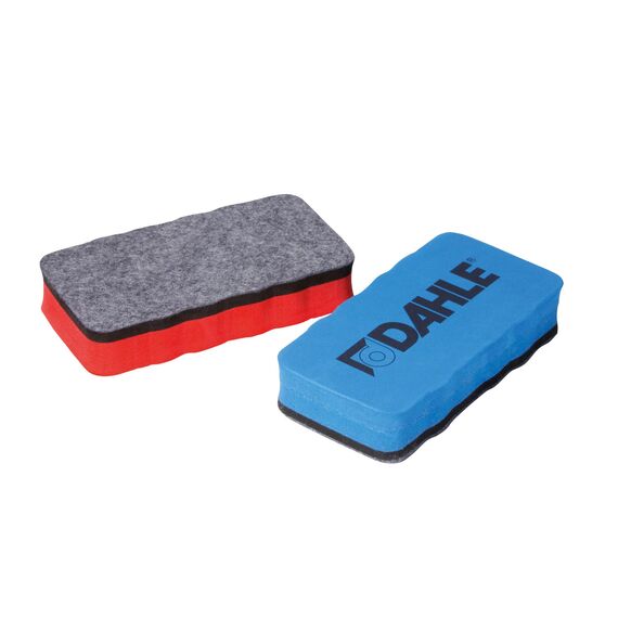 Dahle Whiteboard Schwamm (Magnetischer Wischer für Trockenreinigung auf vielen Oberflächen) 12 Stück, blau