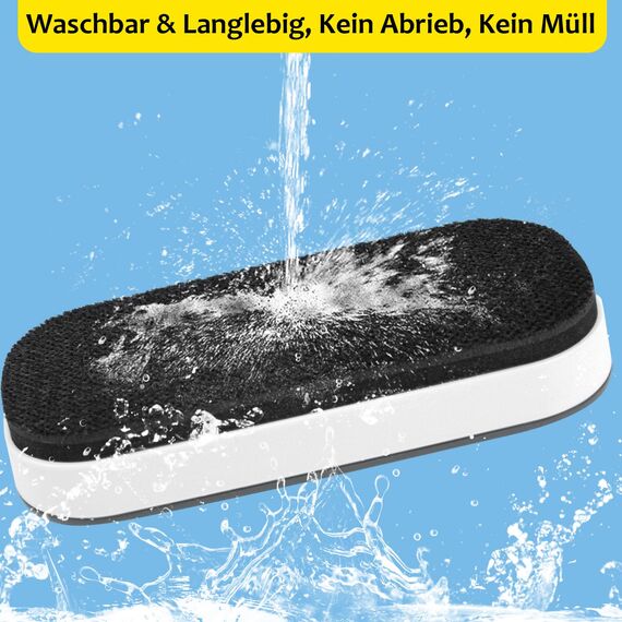 maxtek Whiteboard Schwamm Magnetisch, 1er Pack Starker Magnetischer Radierer, Whiteboard Zubehör & Eraser für Trockenreinigung auf vielen Oberflächen (Grau, 1 Stück)