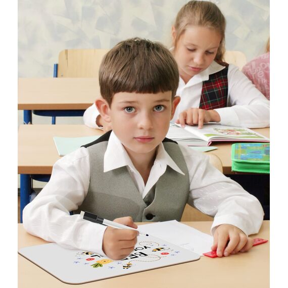 Hisredsun 16 Stück whiteboard klein, Mini Whiteboard a4, abwischbare tafel mit 16 Stiften und 16 Radiergummis, kleines whiteboard für Klassenzimmer, Zuhause und Büro