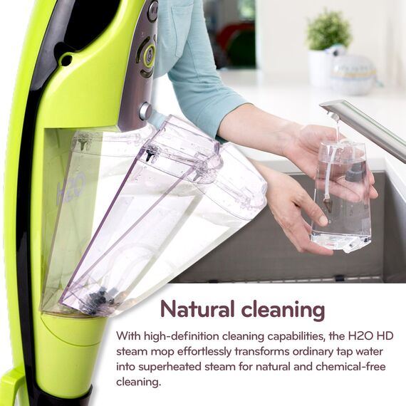 H2O HD PRO Dampfreiniger & Dampfbesen - Tötet 99,9% der Bakterien ohne Reinigungschemikalien (H20 HD Steam Mop & Steam Cleaner)