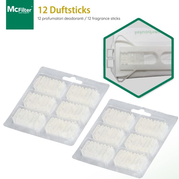 McFilter I TOP Sparset 12 Staubsaugerbeutel 12 Dufststicks 2 Hepafilter 2 Motorfilter kompatibel mit Vorwerk Kobold VK 135 VK 136 Staubsauger