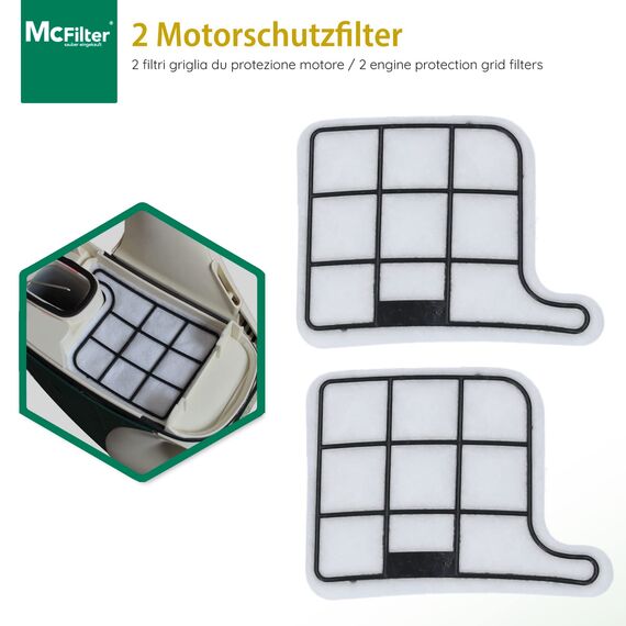 McFilter I TOP Sparset 12 Staubsaugerbeutel 12 Dufststicks 2 Hepafilter 2 Motorfilter kompatibel mit Vorwerk Kobold VK 135 VK 136 Staubsauger
