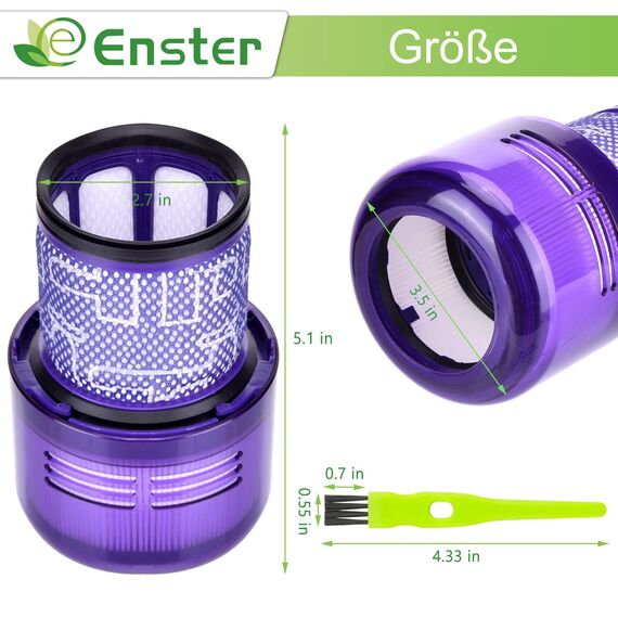 V11 Filter für Dyson 3 Stück Ersatz Filter für Dyson V11 Waschbar Filter für Dyson V11 SV14 Animal Drehmomentantrieb Komplett Staubsauger Ersetzen Sie # DY-970013-02