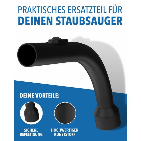 STONE REEF Komfort Griffrohr, Handgriff, Schlauchgriff Ø 35mm kompatibel mit Miele Staubsauger S8, S6,S5, S4, S2, S1, C1, C2, C3, H1 Complete, Compact, Classic, Swing, S8000 Serie, Griff, Ersatzteile